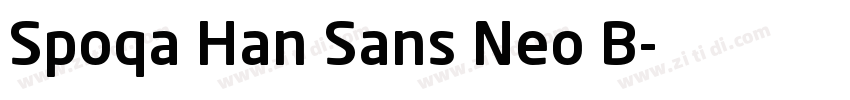 Spoqa Han Sans Neo B字体转换